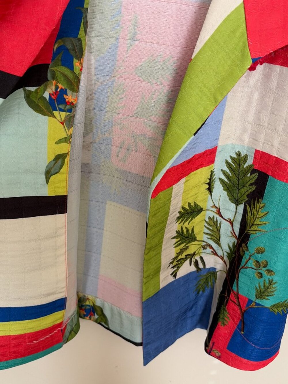 IC Collection By Connie K Multi Print Open Front Jacket - Picture 4 of 7